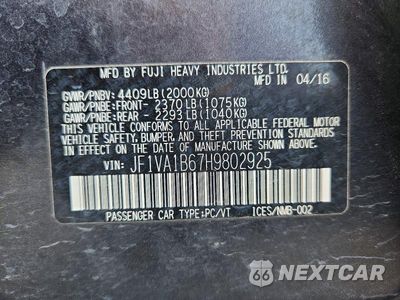 Zdjęcie 12 z 12 samochodu: 2017 SUBARU WRX VIN:JF1VA1B67H9802925 - miniatura