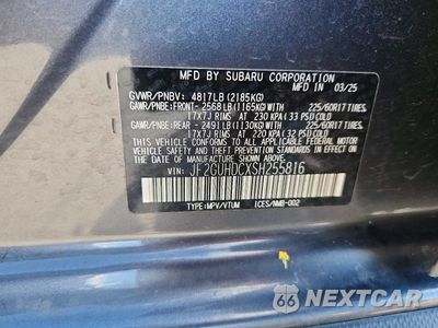 Zdjęcie 13 z 13 samochodu: 2025 SUBARU CROSSTREK PREMIUM VIN:JF2GUHDCXSH255816 - miniatura