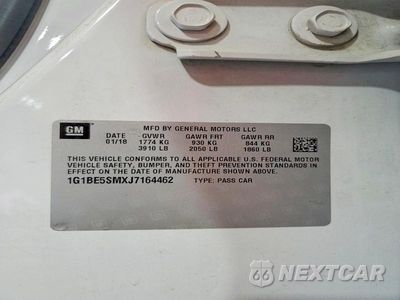 Zdjęcie 12 z 12 samochodu: 2018 CHEVROLET CRUZE LT VIN:1G1BE5SMXJ7164462 - miniatura