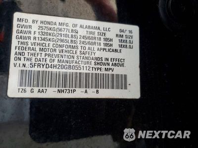 Zdjęcie 13 z 13 samochodu: 2016 ACURA MDX VIN:5FRYD4H20GB055112 - miniatura