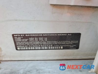 Zdjęcie 12 z 12 samochodu: 2012 BMW 328 I SULEV VIN:WBA3C1C50CF433124 - miniatura