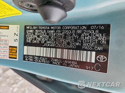 Zdjęcie 12 z 12 samochodu: 2016 TOYOTA PRIUS THREE TOURING VIN:JTDKARFU3G3026850 - miniatura