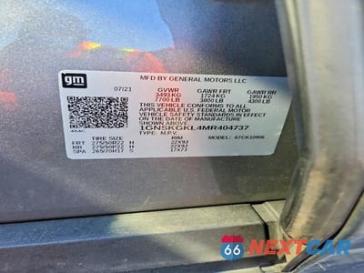 Zdjęcie 13 z 13 samochodu: 2021 CHEVROLET SUBURBAN K1500 HIGH COUNTRY VIN:1GNSKGKL4MR404737 - miniatura