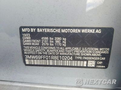 Zdjęcie 12 z 12 samochodu: 2024 BMW 330I VIN:3MW69FF01R8E10204 - miniatura