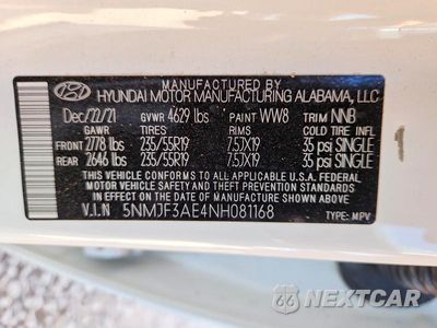 Zdjęcie 13 z 13 samochodu: 2022 HYUNDAI TUCSON VIN:5NMJF3AE4NH081168 - miniatura