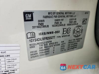 Zdjęcie 12 z 12 samochodu: 2015 CADILLAC ESCALADE PREMIUM VIN:1GYS4CKJXFR293277 - miniatura