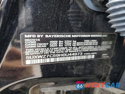 Zdjęcie 13 z 13 samochodu: 2017 BMW X3 SDRIVE28I VIN:5UXWZ7C59H0U44973 - miniatura