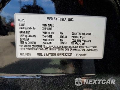 Zdjęcie 12 z 12 samochodu: 2023 TESLA MODEL Y VIN:7SAYGDEE0PF882439 - miniatura