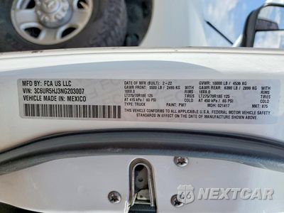 Zdjęcie 12 z 12 samochodu: 2022 RAM 2500 TRADESMAN VIN:3C6UR5HJ3NG203007 - miniatura