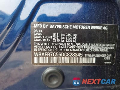 Zdjęcie 12 z 12 samochodu: 2013 BMW 535 I VIN:WBAFR7C56DC828345 - miniatura