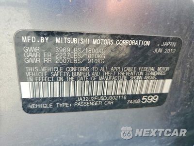 Zdjęcie 12 z 12 samochodu: 2013 MITSUBISHI LANCER ES/ES SPORT VIN:JA32U2FU5DU002116 - miniatura