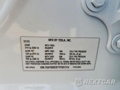 Zdjęcie 12 z 12 samochodu: 2026 TESLA MODEL Y VIN:7SAYGDED7TF581314 - miniatura