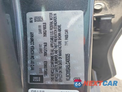 Zdjęcie 12 z 12 samochodu: 2020 CHEVROLET SPARK LS VIN:KL8CB6SA5LC400325 - miniatura