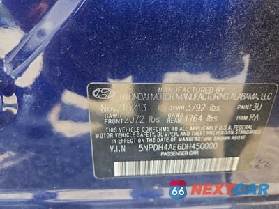 Zdjęcie 12 z 12 samochodu: 2013 HYUNDAI ELANTRA GLS VIN:5NPDH4AE6DH450000 - miniatura