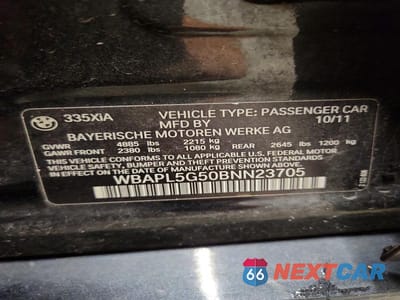 Zdjęcie 12 z 12 samochodu: 2011 BMW 335 XI VIN:WBAPL5G50BNN23705 - miniatura