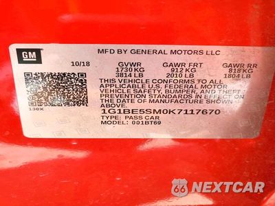 Zdjęcie 12 z 12 samochodu: 2019 CHEVROLET CRUZE LT VIN:1G1BE5SM0K7117670 - miniatura