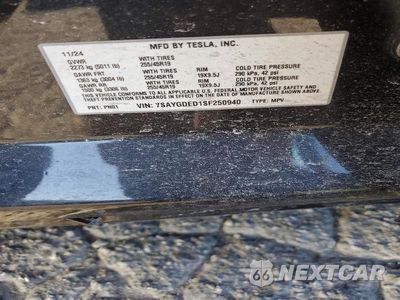 Zdjęcie 12 z 12 samochodu: 2025 TESLA MODEL Y VIN:7SAYGDED1SF250940 - miniatura