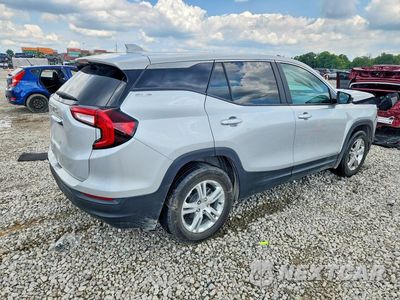 Trzecie zdjęcie samochodu z tyłu: 2022 GMC TERRAIN SLE VIN:3GKALMEV2NL171466 - miniatura
