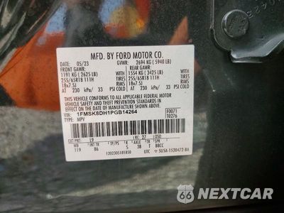 Zdjęcie 12 z 12 samochodu: 2023 FORD EXPLORER XLT VIN:1FMSK8DH1PGB14264 - miniatura