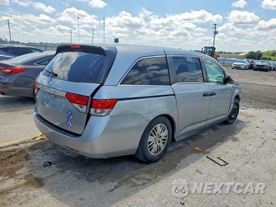 Trzecie zdjęcie samochodu z tyłu: 2016 HONDA ODYSSEY LX VIN:5FNRL5H25GB045125 - miniatura