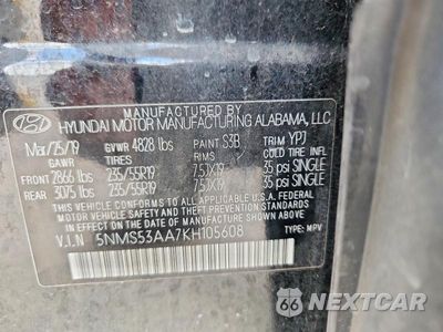 Zdjęcie 14 z 14 samochodu: 2019 HYUNDAI SANTA FE LIMITED 2.0T VIN:5NMS53AA7KH105608 - miniatura