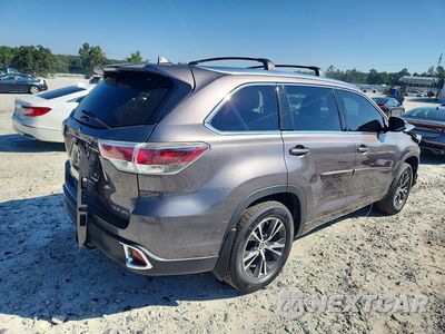 Trzecie zdjęcie samochodu z tyłu: 2016 TOYOTA HIGHLANDER XLE VIN:5TDJKRFH8GS239934 - miniatura
