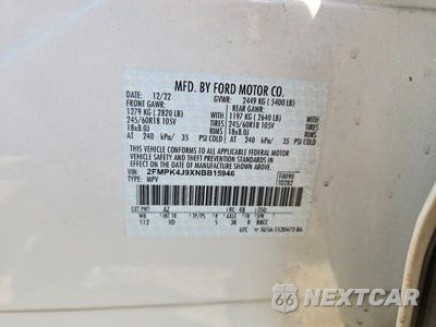 Zdjęcie 13 z 13 samochodu: 2022 FORD EDGE SEL VIN:2FMPK4J9XNBB15946 - miniatura