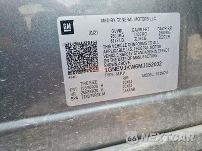 Zdjęcie 13 z 13 samochodu: 2021 CHEVROLET TRAVERSE RS VIN:1GNEVJKW6MJ152032 - miniatura