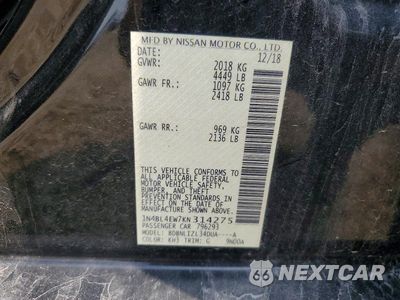 Zdjęcie 12 z 12 samochodu: 2019 NISSAN ALTIMA SL VIN:1N4BL4EW7KN314275 - miniatura