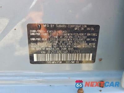 Zdjęcie 12 z 12 samochodu: 2021 SUBARU CROSSTREK VIN:JF2GTABC5M8270093 - miniatura