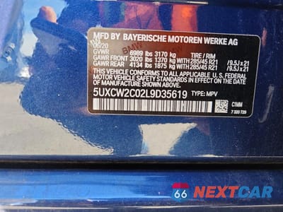 Zdjęcie 13 z 13 samochodu: 2020 BMW X7 XDRIVE40I VIN:5UXCW2C02L9D35619 - miniatura