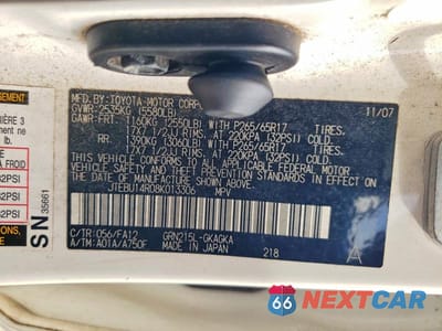 Zdjęcie 13 z 13 samochodu: 2008 TOYOTA 4RUNNER SR5 VIN:JTEBU14R08K013306 - miniatura