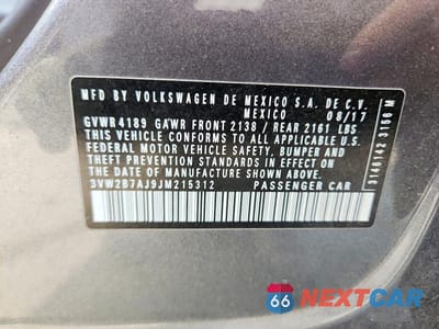Zdjęcie 12 z 12 samochodu: 2018 VOLKSWAGEN JETTA S VIN:3VW2B7AJ9JM215312 - miniatura
