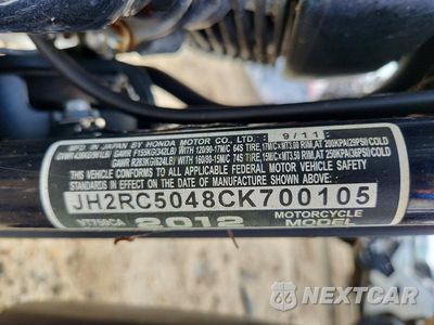 Zdjęcie 9 z 9 samochodu: 2012 HONDA VT750 CA VIN:JH2RC5048CK700105 - miniatura