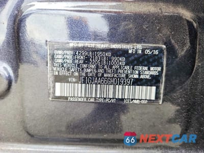 Zdjęcie 12 z 12 samochodu: 2016 SUBARU IMPREZA VIN:JF1GJAA66GH019397 - miniatura