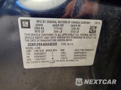 Zdjęcie 12 z 12 samochodu: 2016 CHEVROLET EQUINOX LT VIN:2GNFLFEK4G6345328 - miniatura