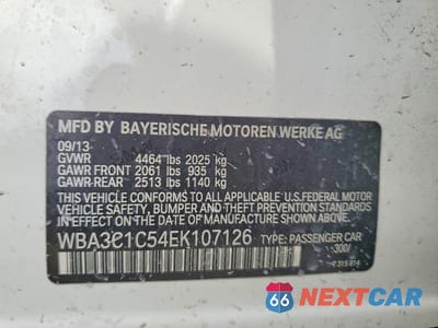 Zdjęcie 12 z 12 samochodu: 2014 BMW 328 I SULEV VIN:WBA3C1C54EK107126 - miniatura