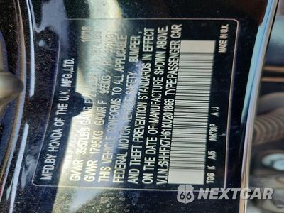 Zdjęcie 12 z 12 samochodu: 2019 HONDA CIVIC EX VIN:SHHFK7H61KU201866 - miniatura
