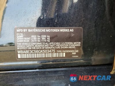 Zdjęcie 13 z 13 samochodu: 2016 BMW 328 XI SULEV VIN:WBA8E3C56GK503475 - miniatura