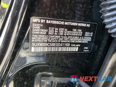 Zdjęcie 13 z 13 samochodu: 2014 BMW X3 XDRIVE28I VIN:5UXWX9C58E0D41169 - miniatura