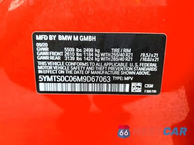 Zdjęcie 13 z 13 samochodu: 2021 BMW X3 M COMPETITION VIN:5YMTS0C06M9D67063 - miniatura