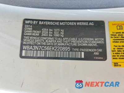 Zdjęcie 12 z 12 samochodu: 2014 BMW 428 I VIN:WBA3N7C56EK220895 - miniatura