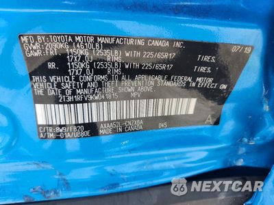 Zdjęcie 14 z 14 samochodu: 2019 TOYOTA RAV4 LE VIN:2T3H1RFV9KW041815 - miniatura