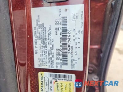 Zdjęcie 12 z 12 samochodu: 2016 FORD FUSION SE VIN:3FA6P0H75GR172581 - miniatura