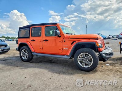 Czwarte zdjęcie samochodu z boku: 2018 JEEP WRANGLER UNLIMITED SAHARA VIN:1C4HJXEG7JW323443 - miniatura