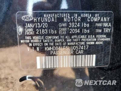 Zdjęcie 13 z 13 samochodu: 2020 HYUNDAI ELANTRA VALUE EDITION VIN:KMHD84LF5LU057417 - miniatura