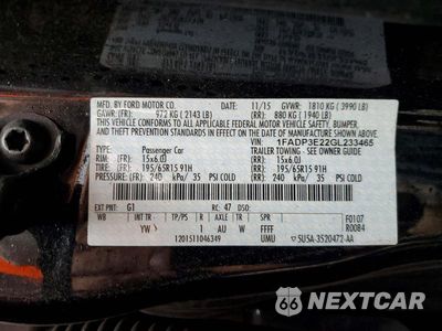 Zdjęcie 12 z 12 samochodu: 2016 FORD FOCUS S VIN:1FADP3E22GL233465 - miniatura