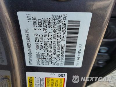 Zdjęcie 12 z 12 samochodu: 2018 HONDA ACCORD EX VIN:1HGCV1F42JA056033 - miniatura