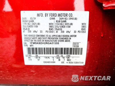 Zdjęcie 13 z 13 samochodu: 2024 FORD EXPLORER XLT VIN:1FMSK8DH2RGA51355 - miniatura