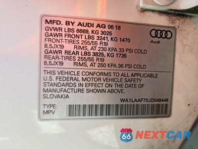 Zdjęcie 13 z 13 samochodu: 2018 AUDI Q7 PREMIUM PLUS VIN:WA1LAAF70JD049448 - miniatura